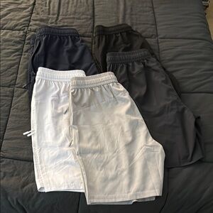 Men's Multi-Pack Athletic Shorts - Black, Gray, White, Khaki, Navy